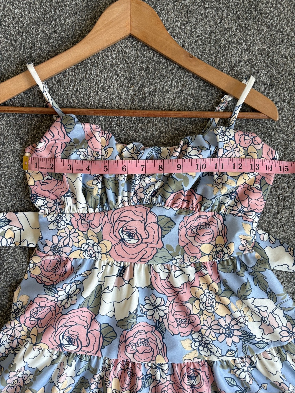 Altar’d State Soft Floral Spaghetti Strap Dress Sundress Bow Back Garden Small - Picture 4 of 12